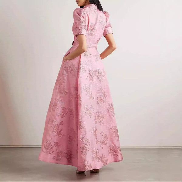 Elegant French Style Dress Vintage Charm Fashion Fitted Long Dress