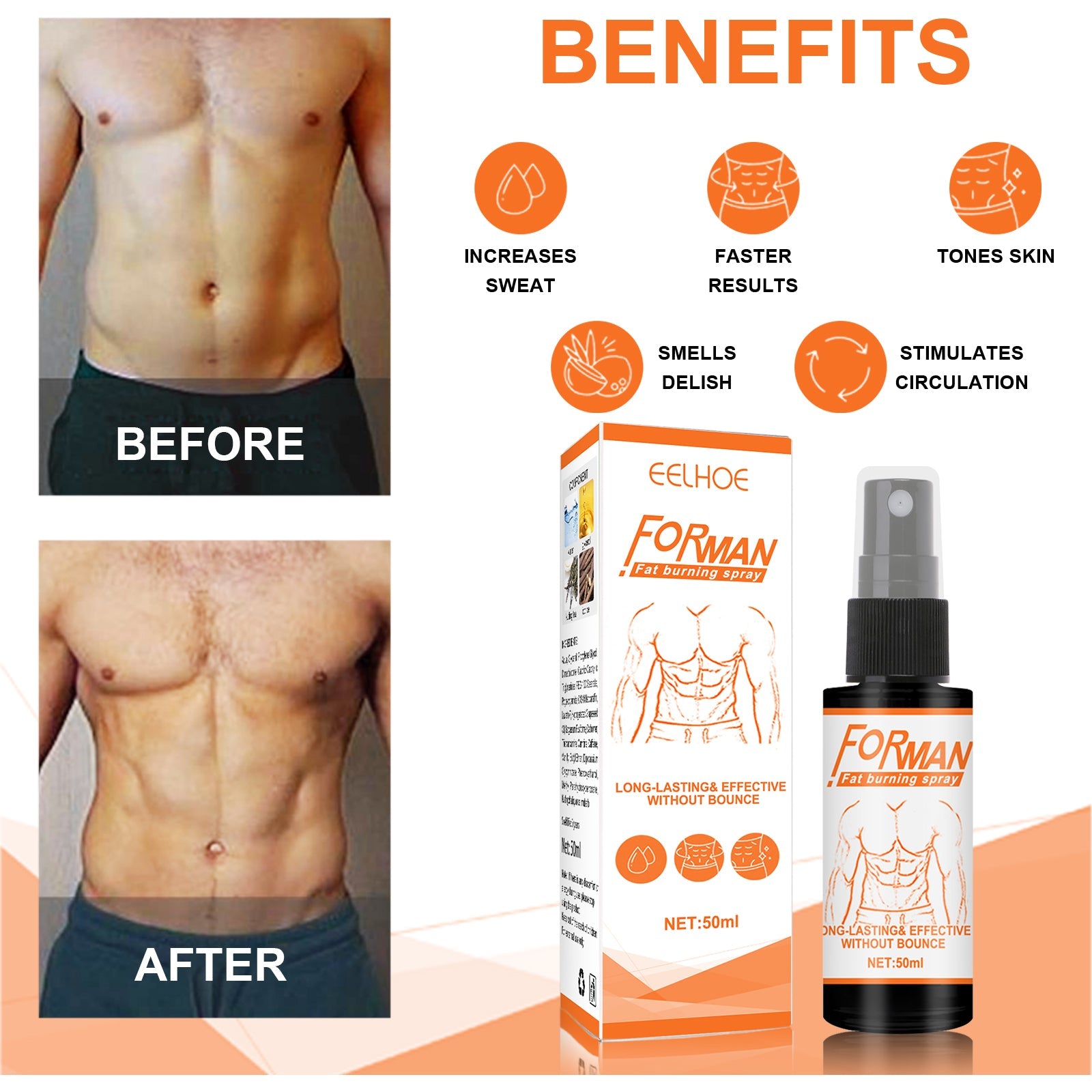 Men's Abs Spray Vest Line Body Sculpting Cream Exercises Chest To Increase Muscle Body Care