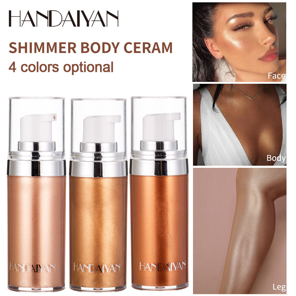 HANDAIYAN Body Highlighter Body Brightening Liquid Highlighter Brightening Liquid Lotion