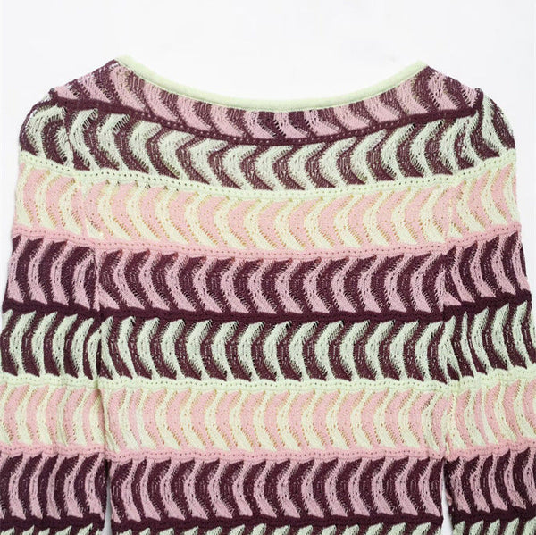 Style Women's Fashion Casual Long Sleeve Fitted Knit Dress