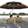 360° adjustable fishing sun umbrella: anti-UV, rainproof, portable large outdoor shade.