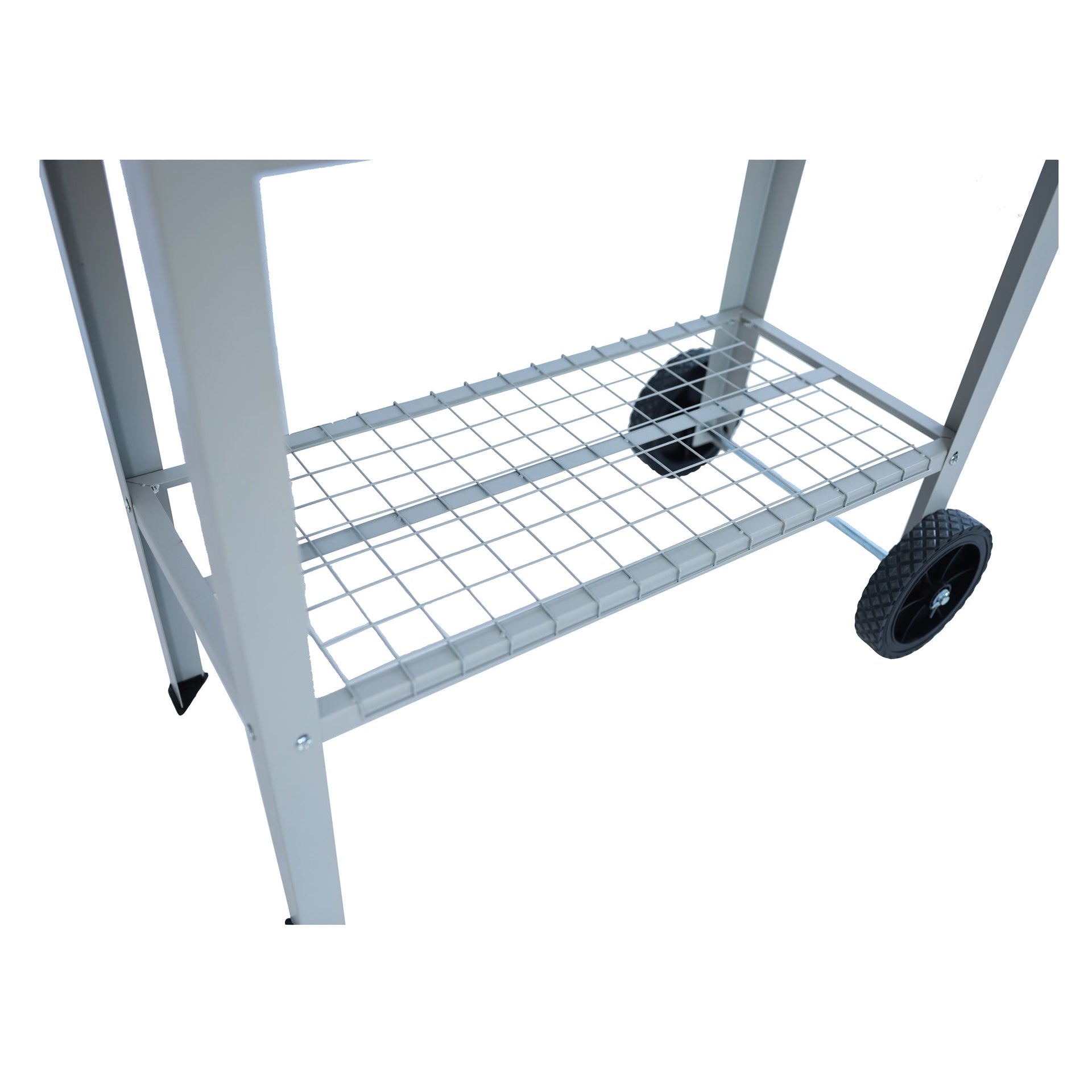 Aveyas mobile metal elevated garden bed cart, with legs, elevated flowerpot box with wheels (gray)