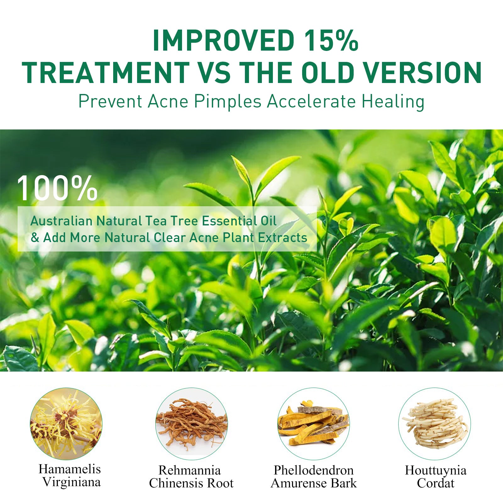 Tea Tree Oil Acne Serum, Remove Acne, Clear Acne, Repair Skin, Lighten Acne Printing Face Essence