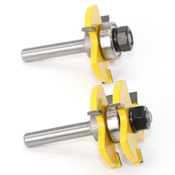 2 pc 8mm Shank high quality Tongue & Groove Joint Assembly Router Bit Set 3/4 Stock Wood Cutting Tool