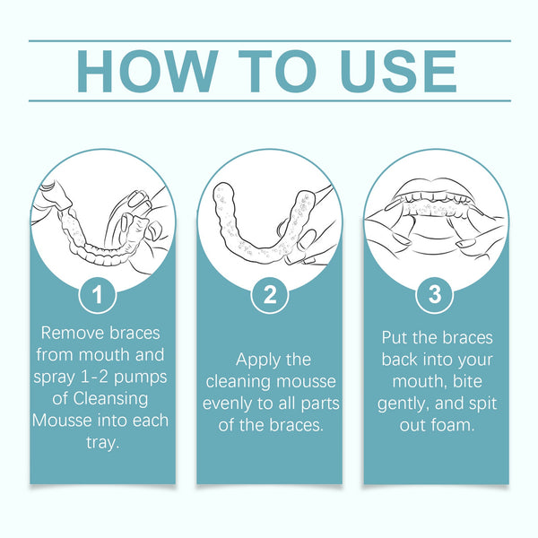 Braces Cleansing Mousse, Teeth And Mouth Fresher Corrector Gentle Cleansing Foam