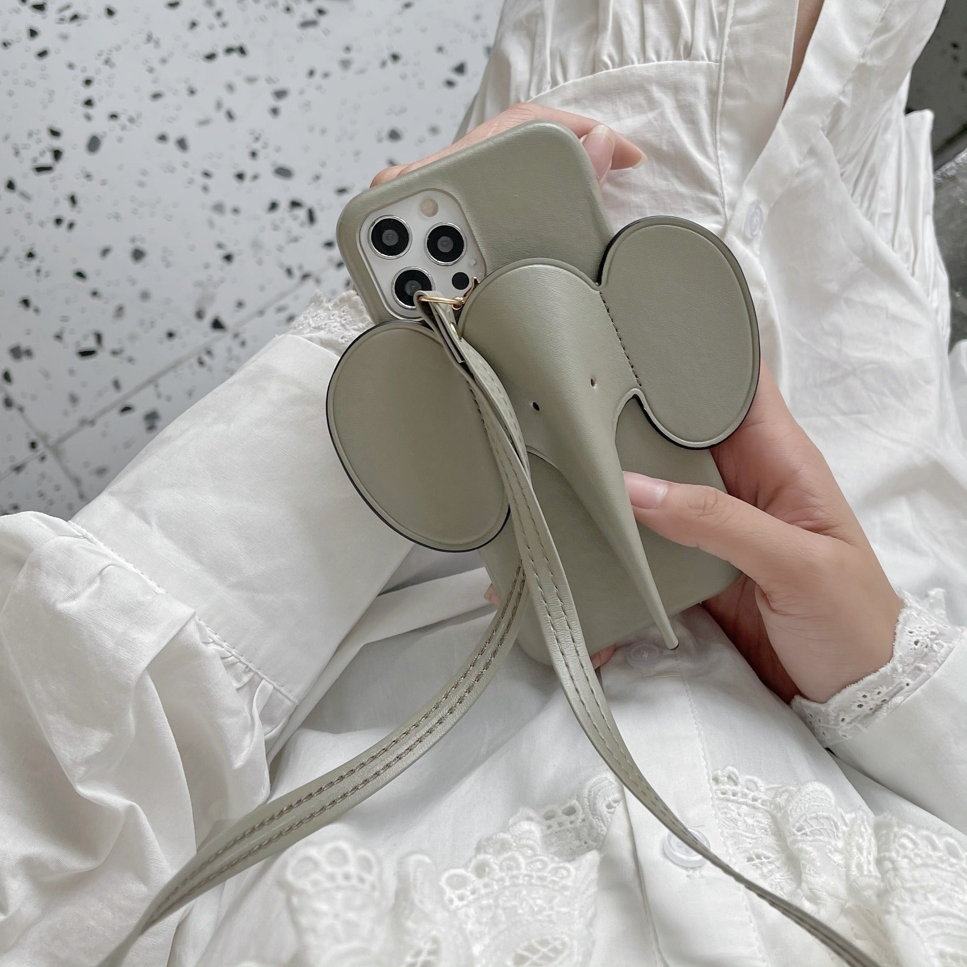 iPhone 12 Case Crossbody Neck Apple 11 Elephant Leather Strap 13pro for XRMAX Fashion Cover