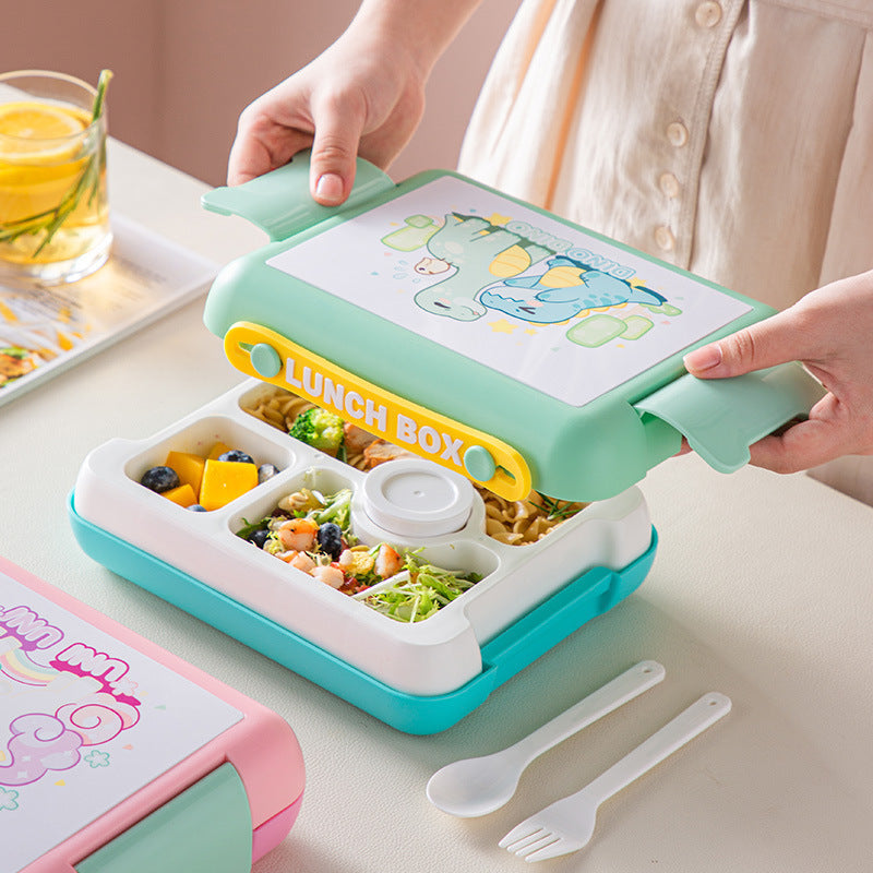 Cartoon cute compartment microwaveable sealed lunch box lunch box fruit salad box