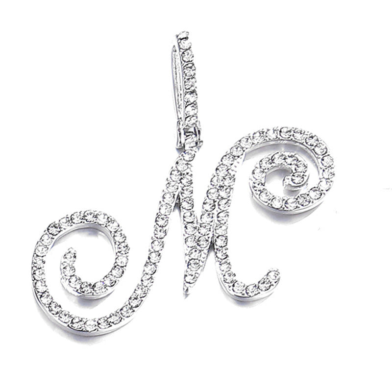 Hip hop accessories grass letter pendant melon seed buckle Cuban chain accessory