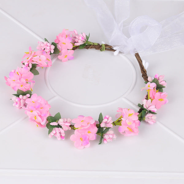 Hawaiian flower garland headband, bride's wedding headdress, bridesmaid's photo, simulated flower wreath, mini flower