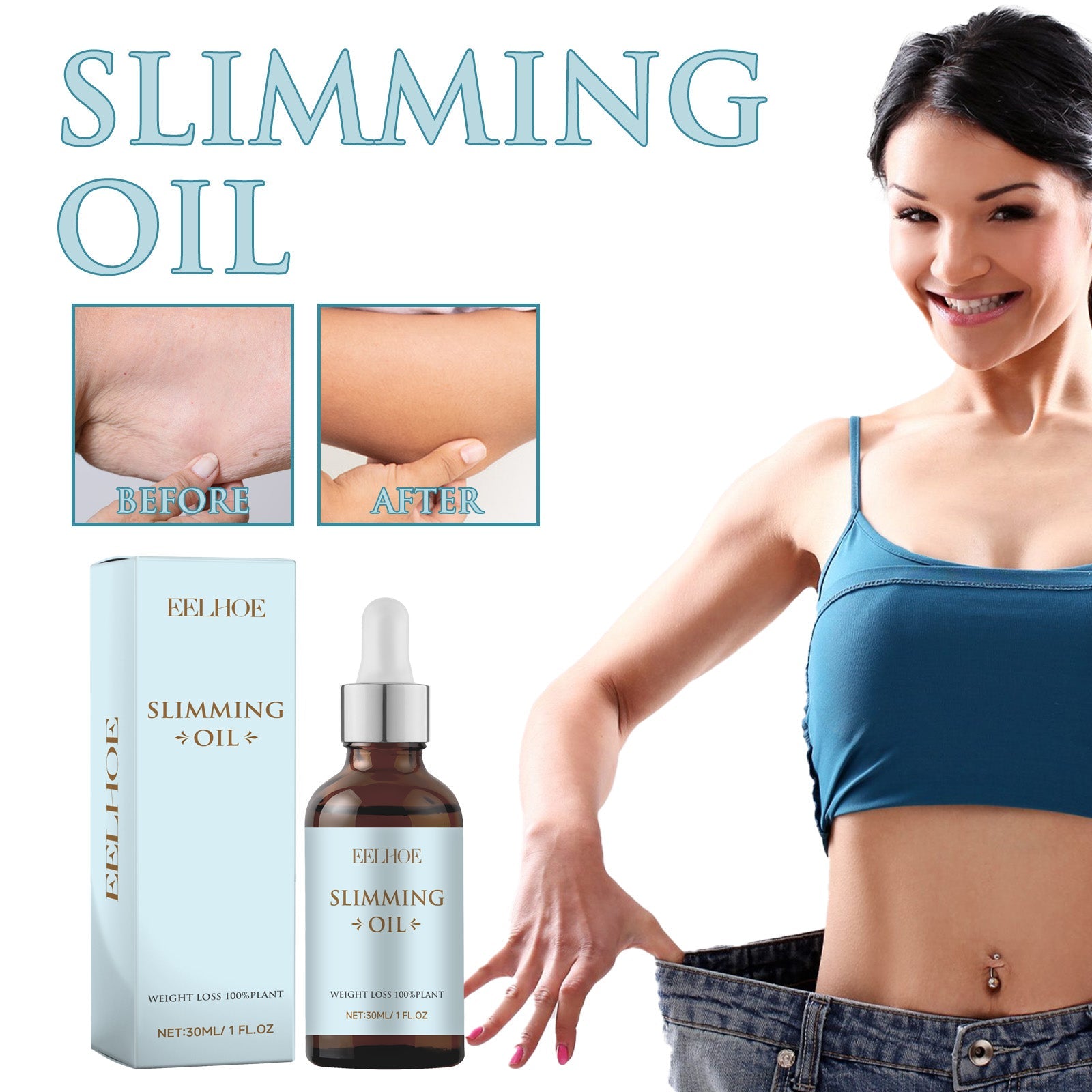 Slimming Oil, Wen Run Smooth The Skin Wrinkles Brighten The Skin Color Model Body Firming Body Muscles