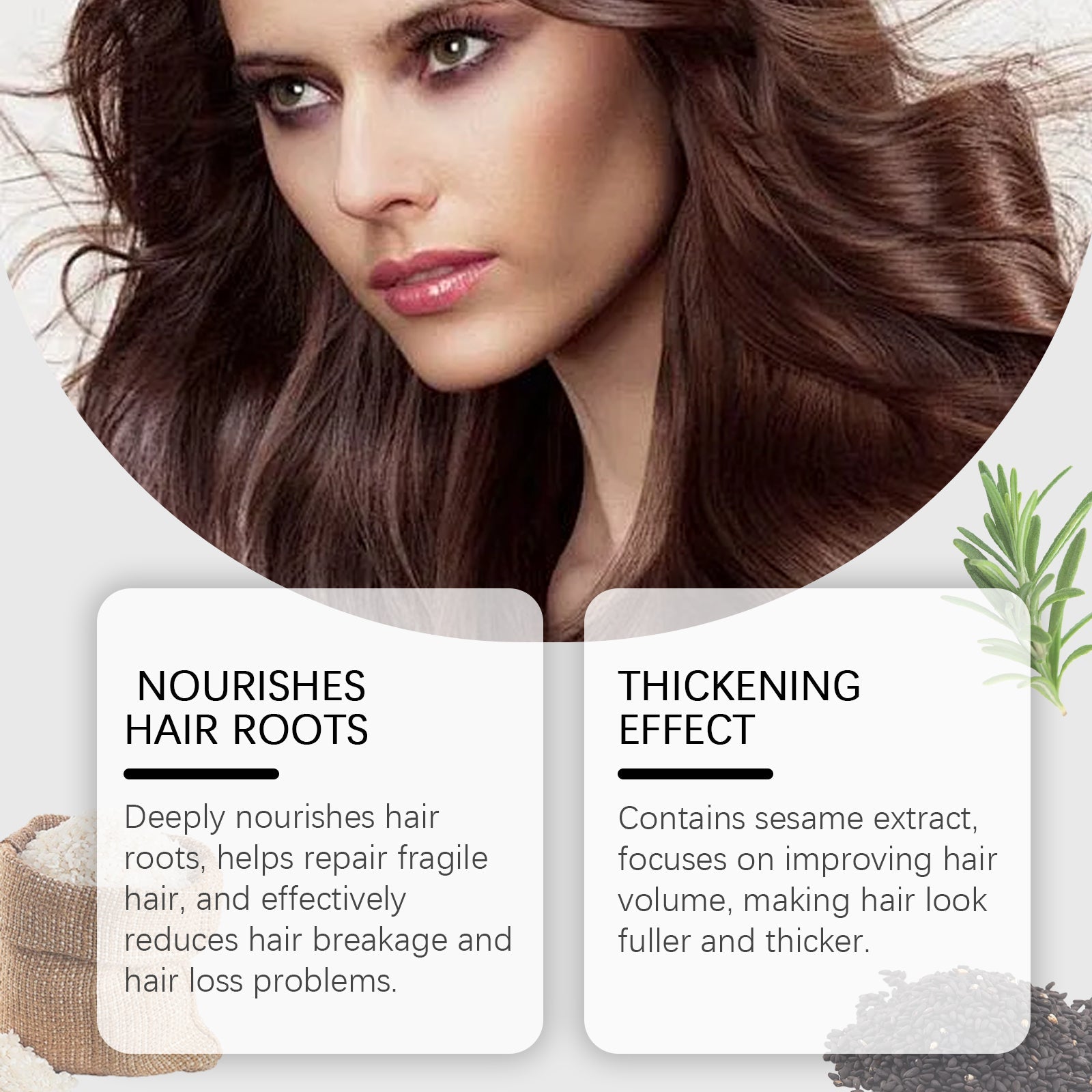 Black Sesame Hair Care Essence Nourishes Hair, Improves Dry Hair And Split Ends