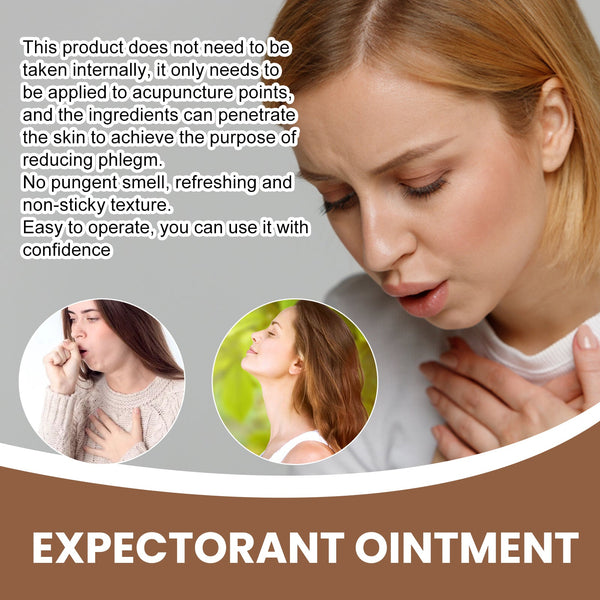 Expectorant Ointment, Body Care Relief Phlegm Throat Dry Itching Foreign Body Point Discomfort Repair Cream