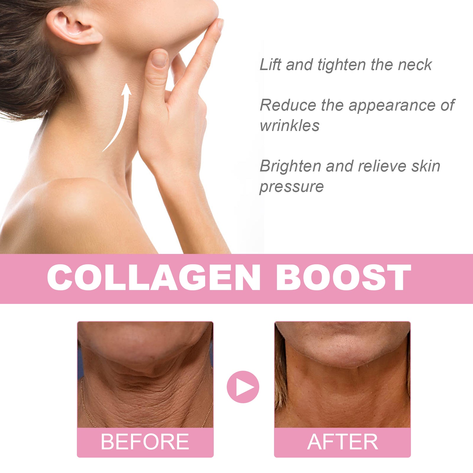 Hydra Collagen Neck Repair Cream, Firming Skin Lighten Neck Lines Moisturizing Beauty Neck Care Cream