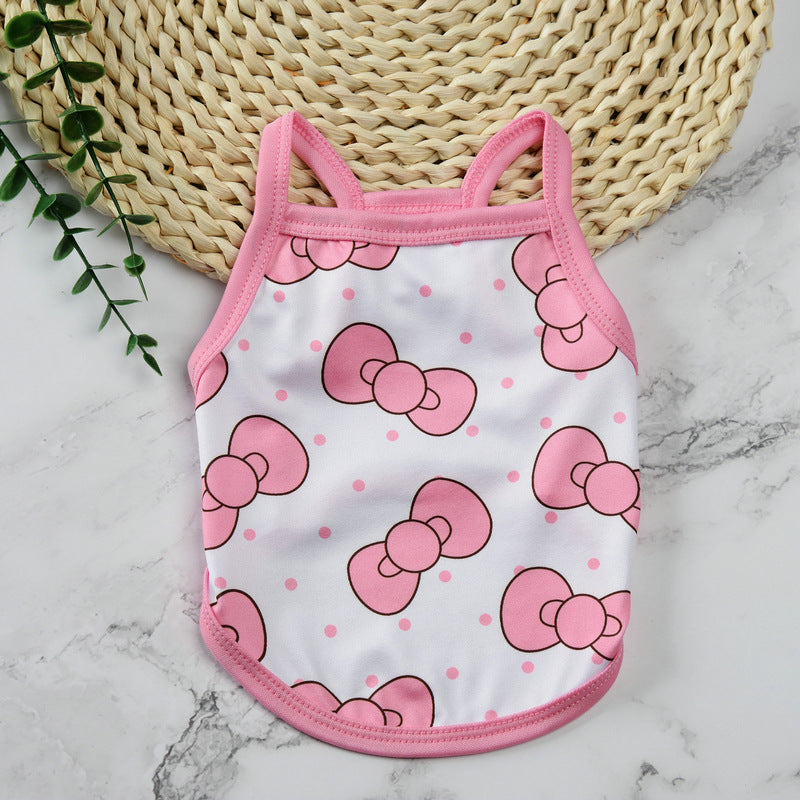 Pet supplies pet clothes cute fruit camisoles tank tops breathable pet sunscreen mosquito and insect repellent products