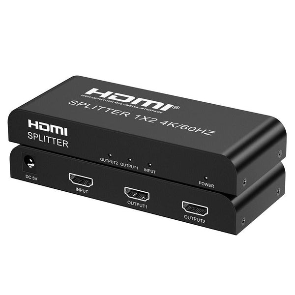 HDMI Distributor 1x2 4K60HZ Series HDMI One In Two Out Divider HD Video Same Screen Device