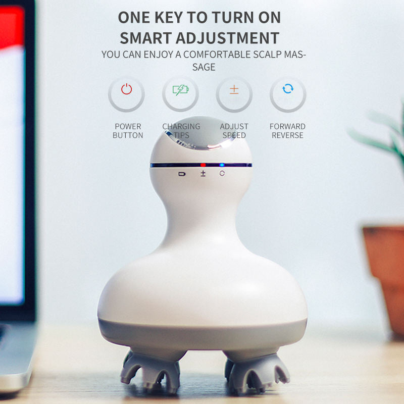 Head massager rechargeable head massager electric 3D scalp massager multifunctional head physiotherapy instrument