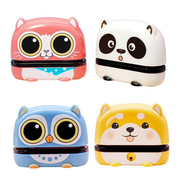 Kindergarten Kids Cartoon Personalized Photosensitive Pet Owl Pastel Name Seal Clothes Flash Foam Self Ink Toy Stamp