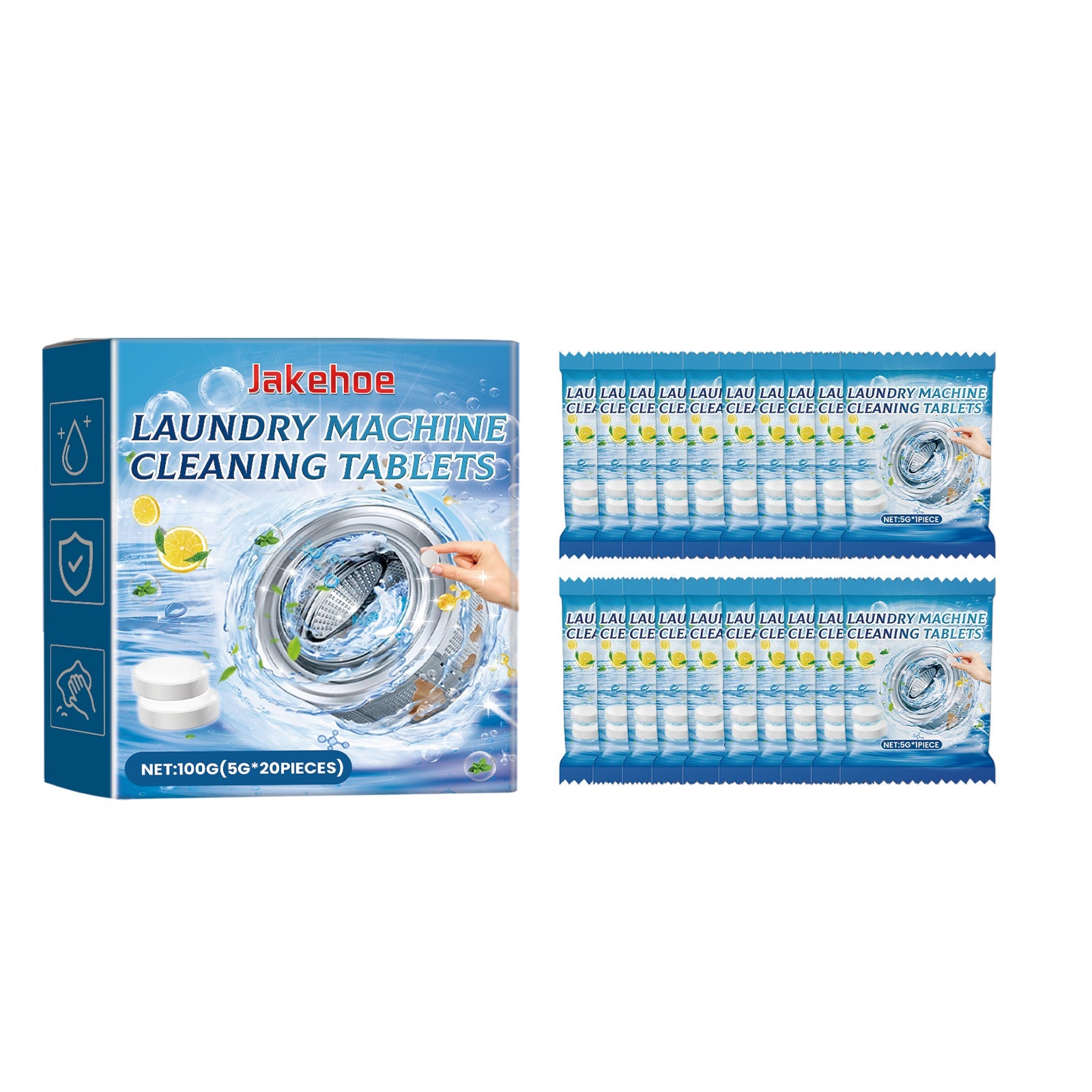 Laundry Machine Cleaning Tablets, Roller Washing Tank Remove Dirt Clean Smell Fragrant Clean