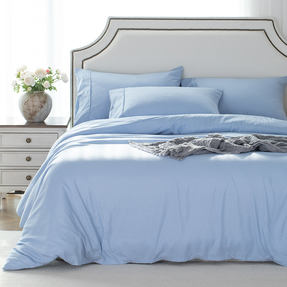 Kasentex Duvet Cover Bedding Set with Duvet Cover, Pillowcase, Fitted Sheet, Hypoallergenic and Breathable, Room Decor, Graduation Gifts