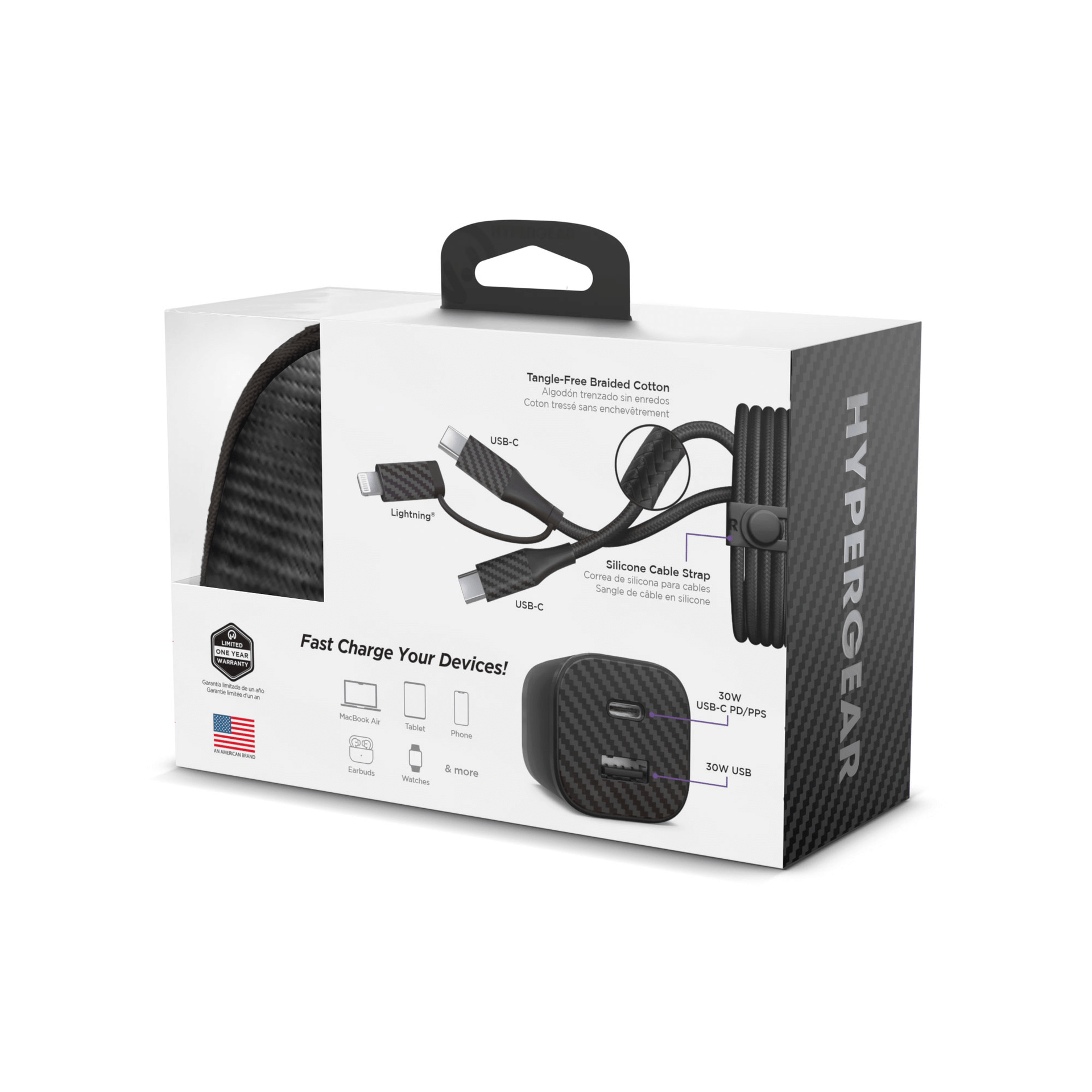 HyperGear TECHcessories 30W USB-C PD Charging Kit with Travel Pouch