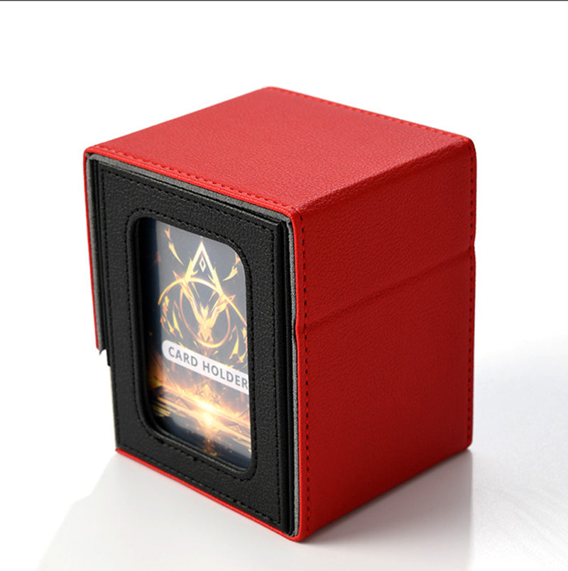 2025 New! Large - capacity Patchwork Windowed Vertical Card Box, 100+ Double - sleeved Cards
