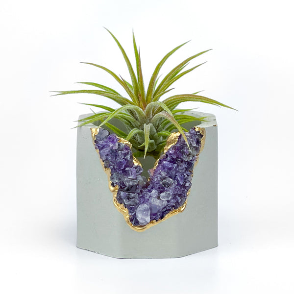 AMETHYST GEODE PLANTER