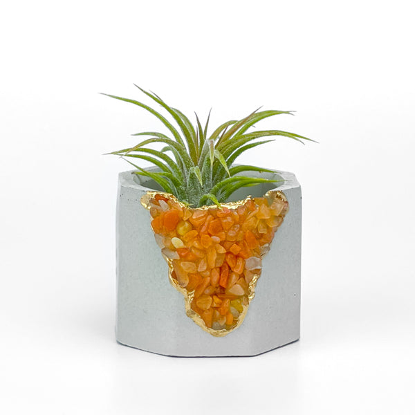 RED AVENTURINE GEODE PLANTER