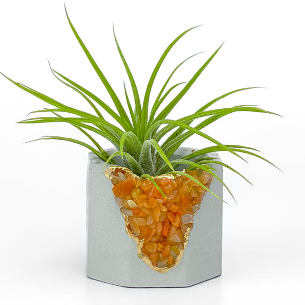 RED AVENTURINE GEODE PLANTER