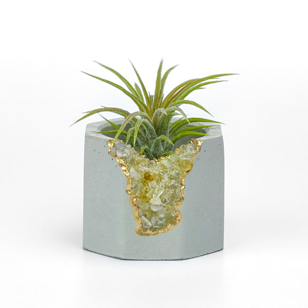 CITRINE GEODE PLANTER