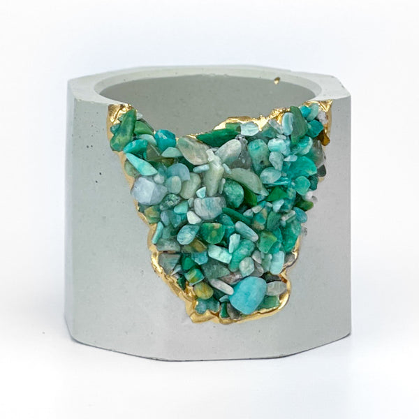 AMAZONITE GEODE PLANTER