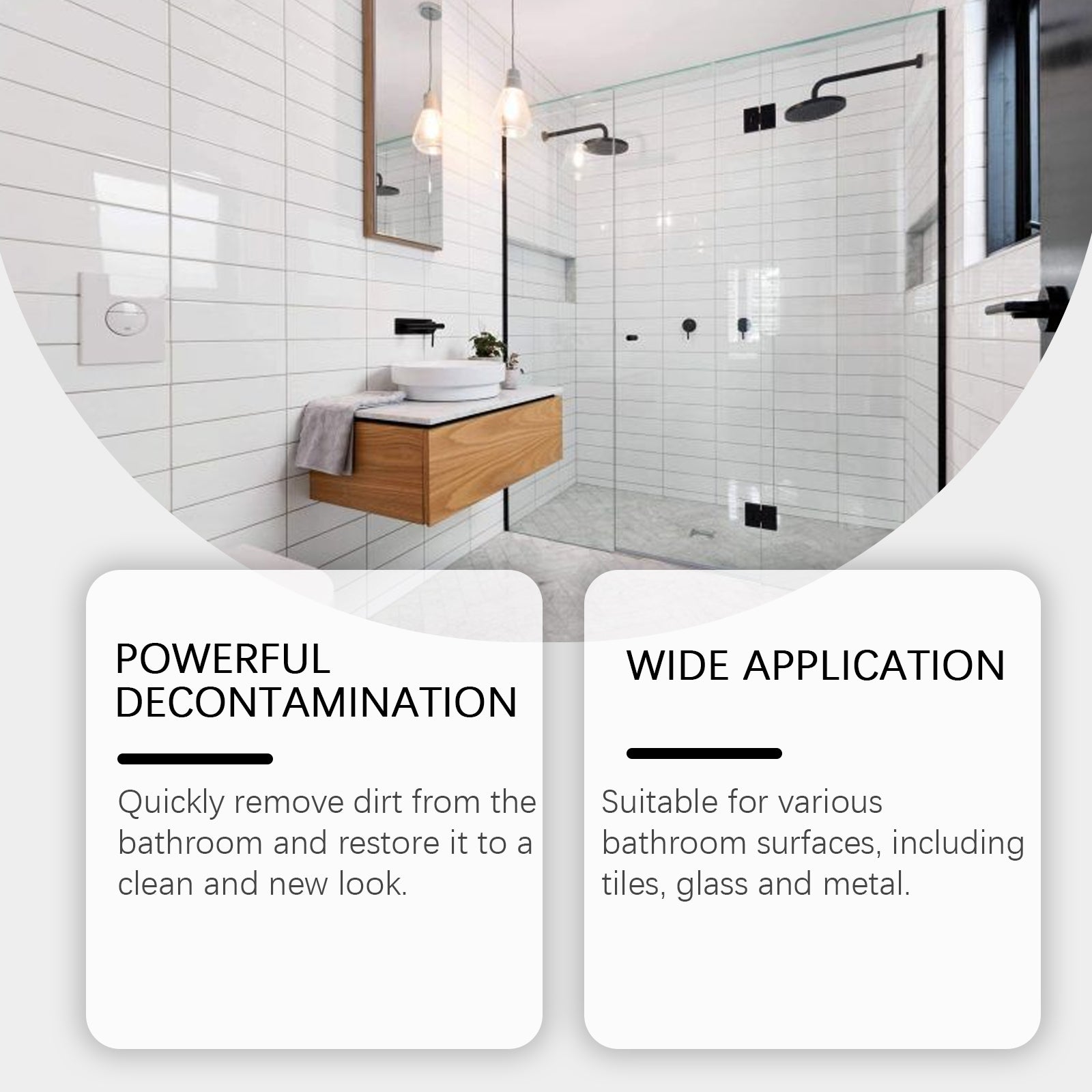 Glass Tile Cleaner Bathroom Glass Door Bathtub Tile Crystal Clear Stain Cleaner