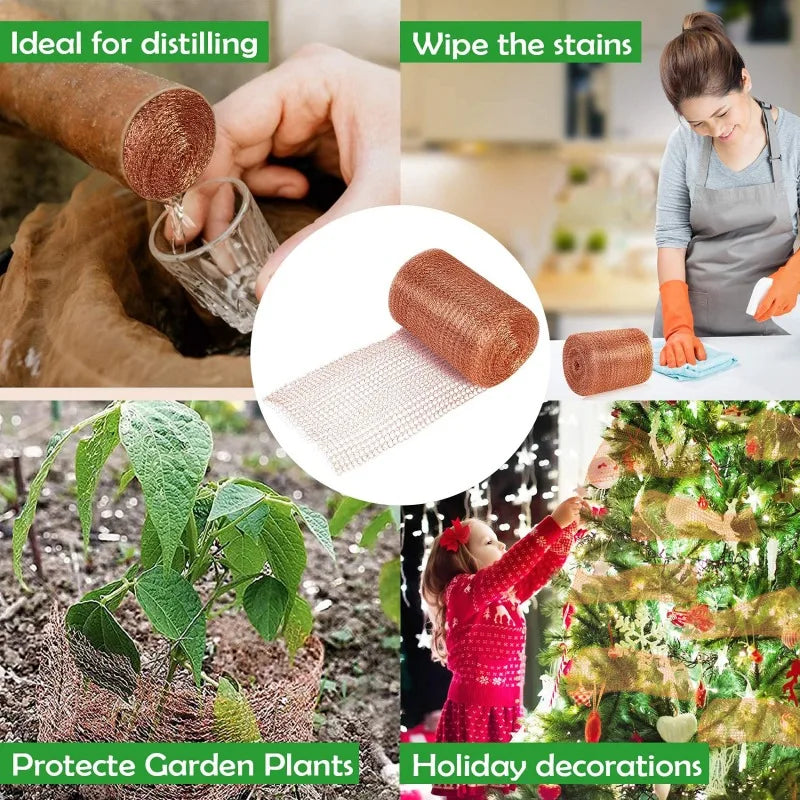 1Pcs 3m/6m Copper Wire Mesh House Copper Electromagnetic Wave Shielding Network Signal Shielding Network Radiation Protection