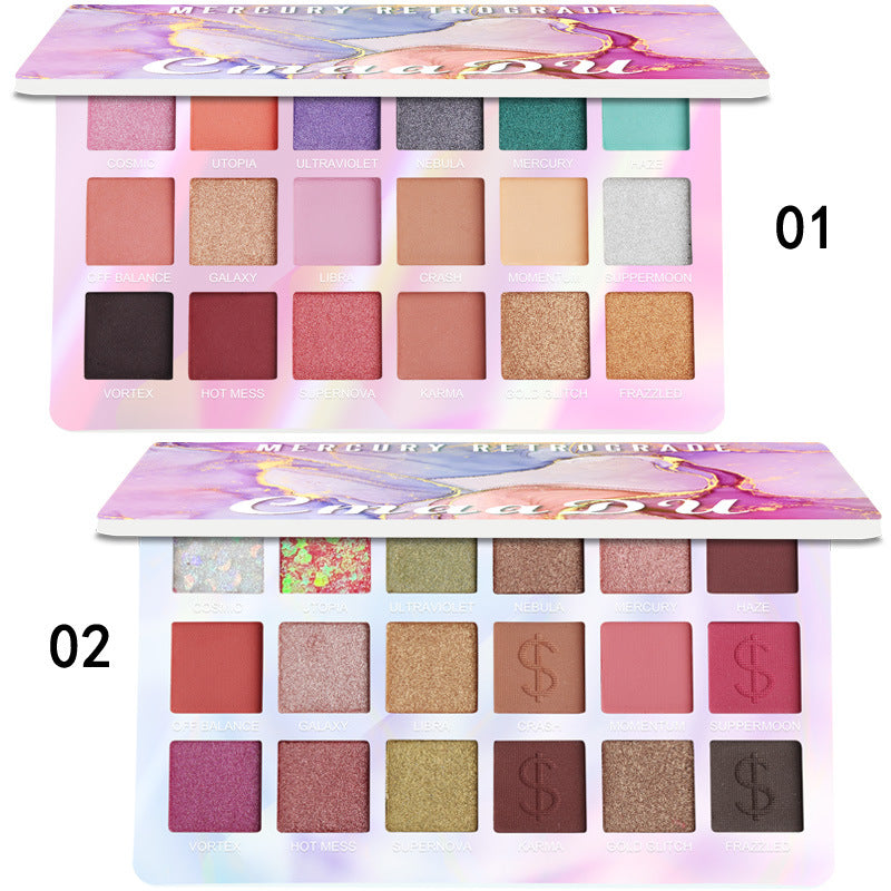 CmaaDu 18 Colors Eyeshadow Palette Matte and Metallic Glitter Eyeshadow Palette