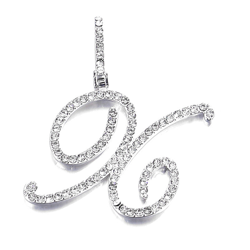 Hip hop accessories grass letter pendant melon seed buckle Cuban chain accessory