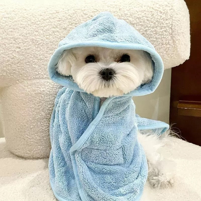Dogs can wear bathing and drying bathrobes in all seasons bath towels thickened absorbent towels