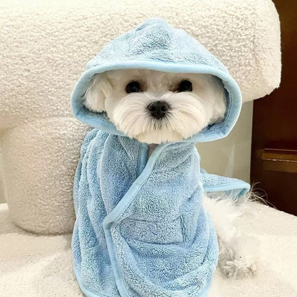 Dogs can wear bathing and drying bathrobes in all seasons bath towels thickened absorbent towels