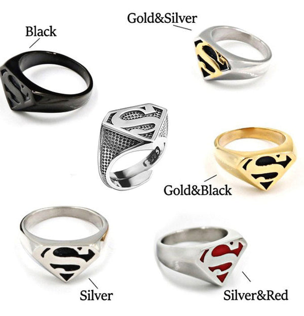 Superman Men's Ring European and American Fashion