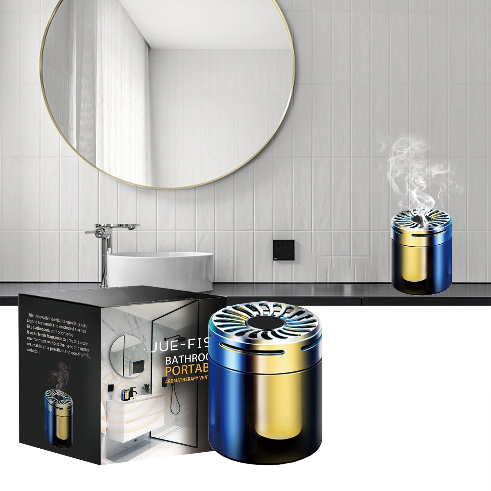Bathroom Portable Ventilation Aromatherapy, Car Aromatherapy Bathroom Bedroom Deodorant Adornment
