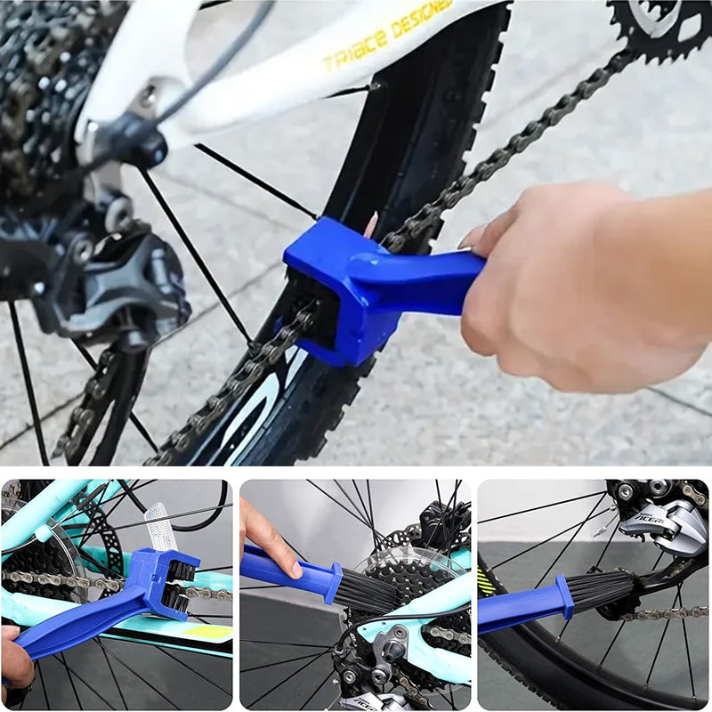 Cleaning Brush, Ideal for motorcycle & bicycle chain and electric car flywheel maintenance, a practical bike accessory.