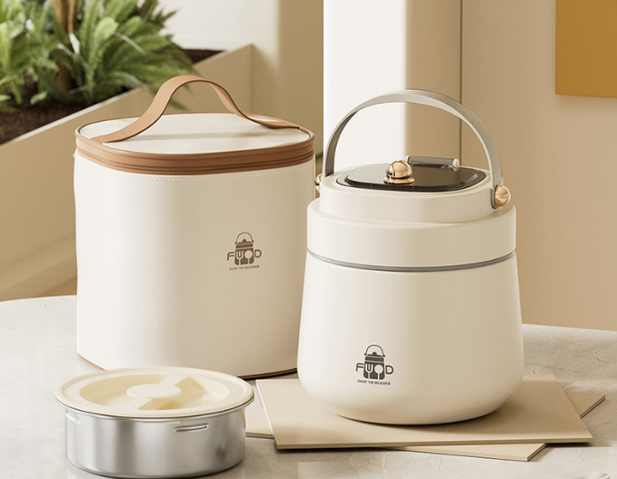 Adults Stainless Steel Insulated Lunch Box With Spoon And Fork, Insulated Bag, Leak-Proof, Keeps Food Warm