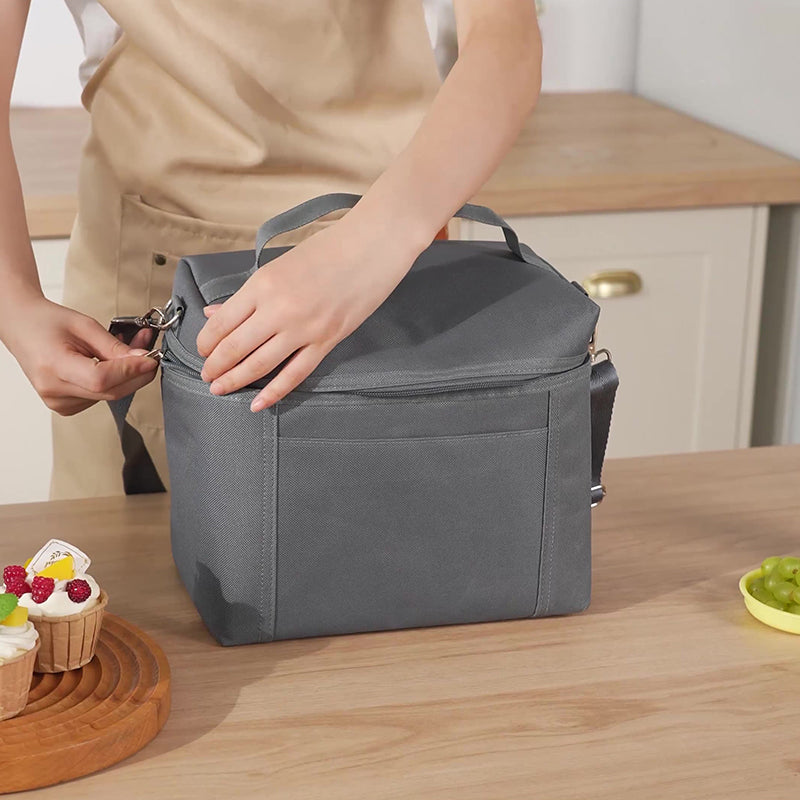 Women's lunch bag. Light, insulated, leak - proof, waterproof. Adjustable strap, reusable, for work, picnic, travel.