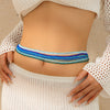 Sexy beach bikini, rice bead waist chain, Waist chain, contrasting color elastic bead body chain