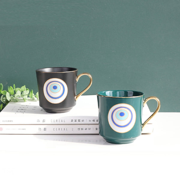 Big eyes mug ceramic water cup ins simple cup