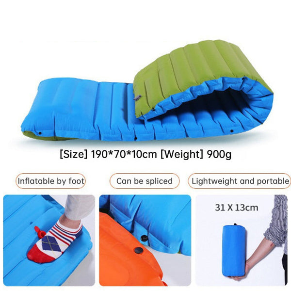 Ultralight Camping Sleeping Pad: Thicken, Self-Inflating with Built-in Pump (Outdoor/Travel)