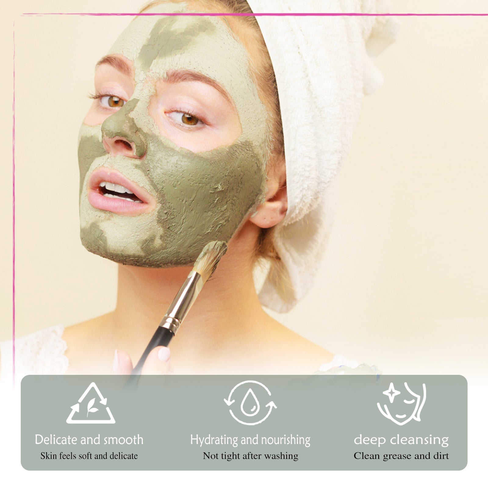 Green Tea Blackhead Removal Mask Deeply Cleanses Skin, Tightens Pores And Lightens Blackheads