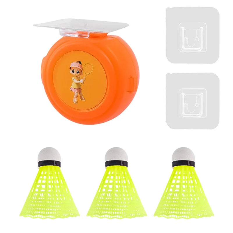 Badminton Trainer Set Badminton Practice Equipment Self-Study Badminton Rebound Device for Kids Adult Indoor Outdoor Exercise