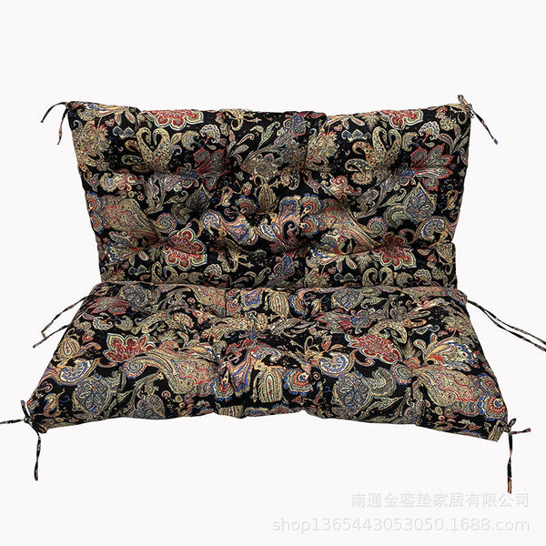 Outdoor 2/3-seater bench/swing cushions: thickened, with backrest, waterproof.