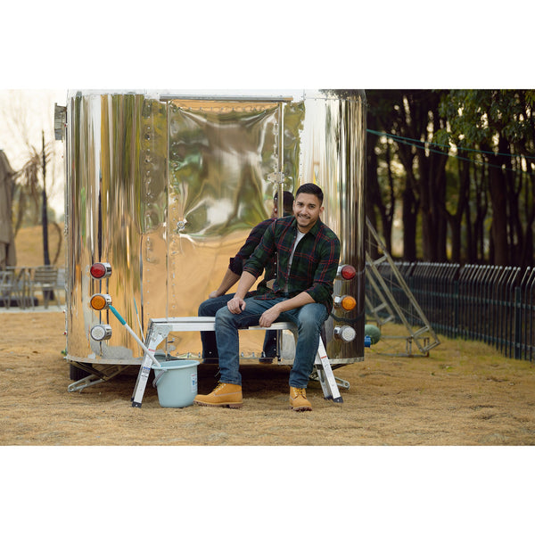 Work Platform Aluminum Portable Bench Folding Ladder ANSI Capacity 225 LBS 40