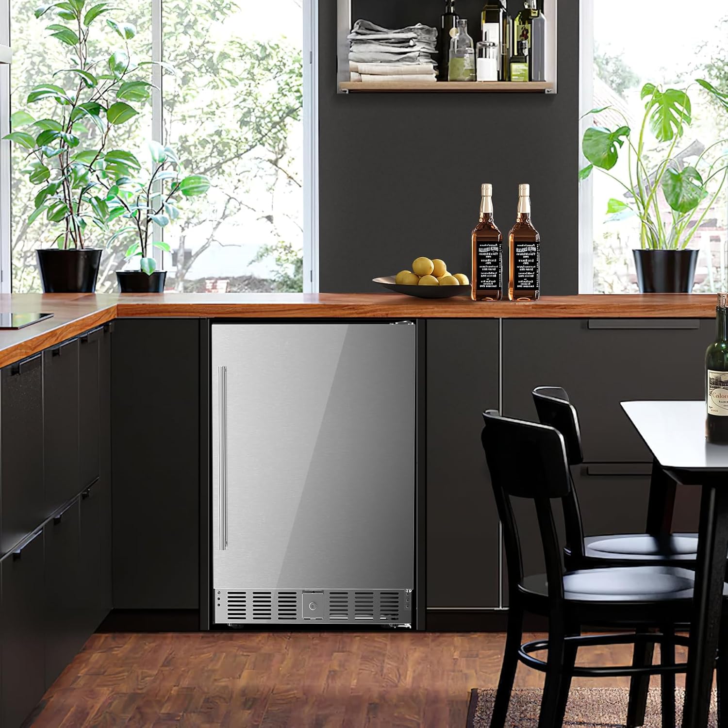 Under Counter Refrigerator, 24 Inch Double Drawer Beverage Fridge F58145