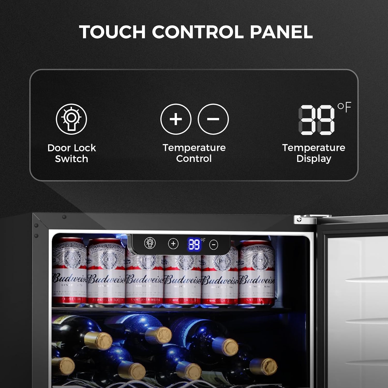 Under Counter Refrigerator, 24 Inch Double Drawer Beverage Fridge F58145